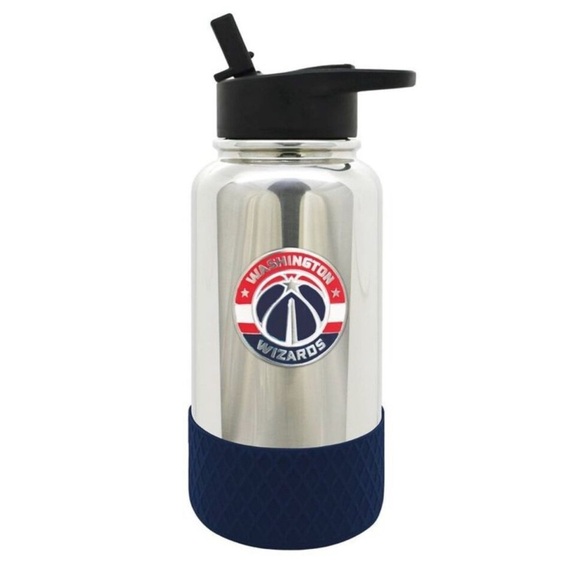 Washington Wizards Silver Water Bottle 32 oz - Picture 1 of 1